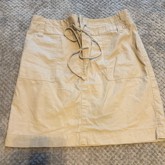 liz & co. Dresses & Skirts - 🤎 **Liz & Co. Khaki Lace-Up Front Skirt** Size **10 | 100% Cotton